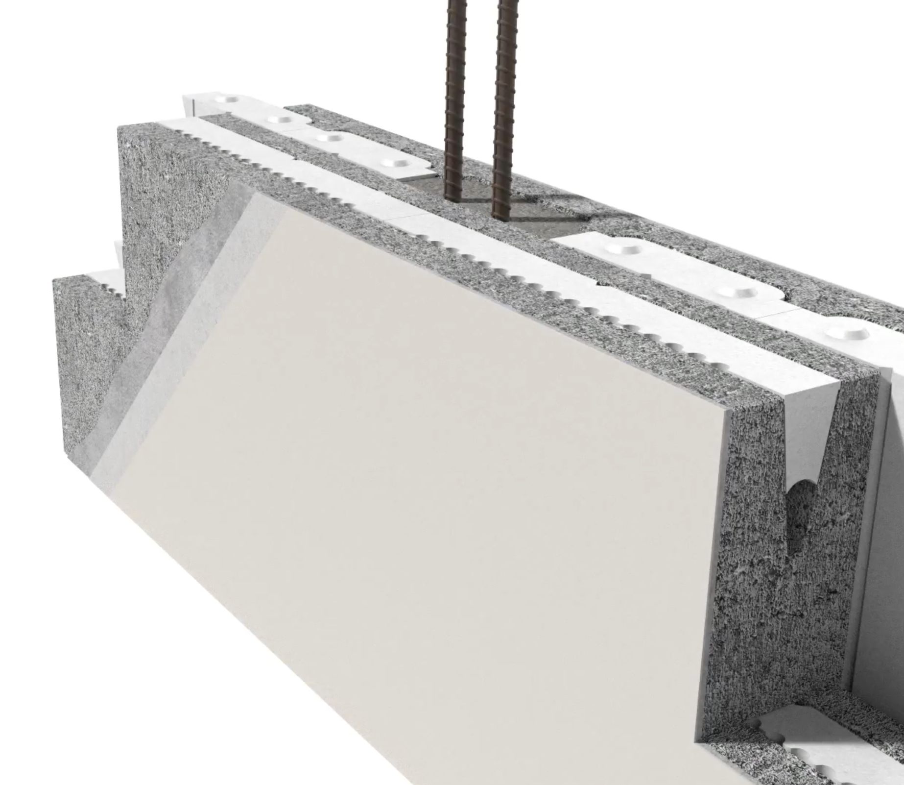 Isometric view of Endura wall system